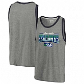 Seattle Seahawks NFL Pro Line by Fanatics Branded Throwback Collection Season Ticket Tri-Blend Tank Top - Heathered Gray
